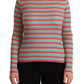 Dolce & Gabbana Elegant Striped Silk Crew Neck Pullover