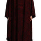 Dolce & Gabbana Black Red Cotton Checkered Over Coat Jacket