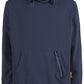 Yes Zee Blue Cotton Blend Hooded Sweatshirt with Front Pocket