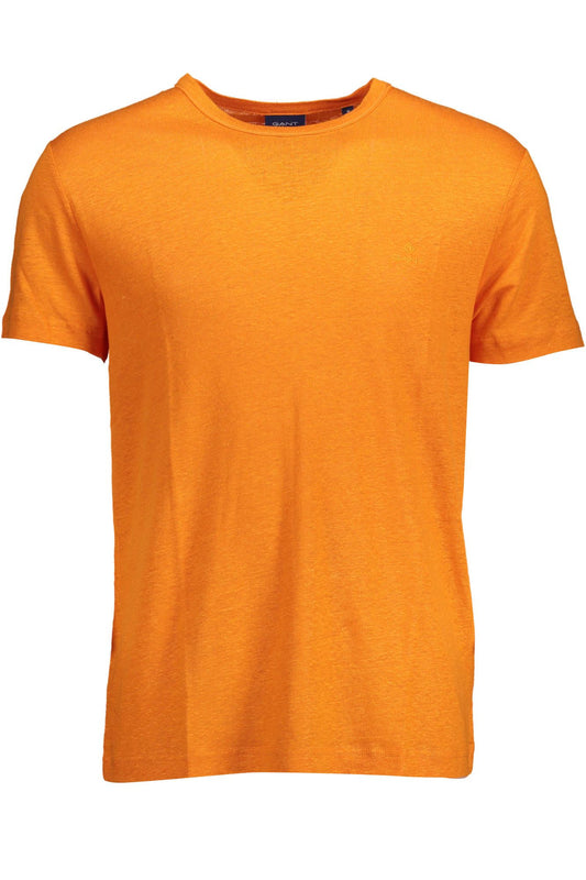 Gant Orange Linen Men T-Shirt Mens T-Shirt