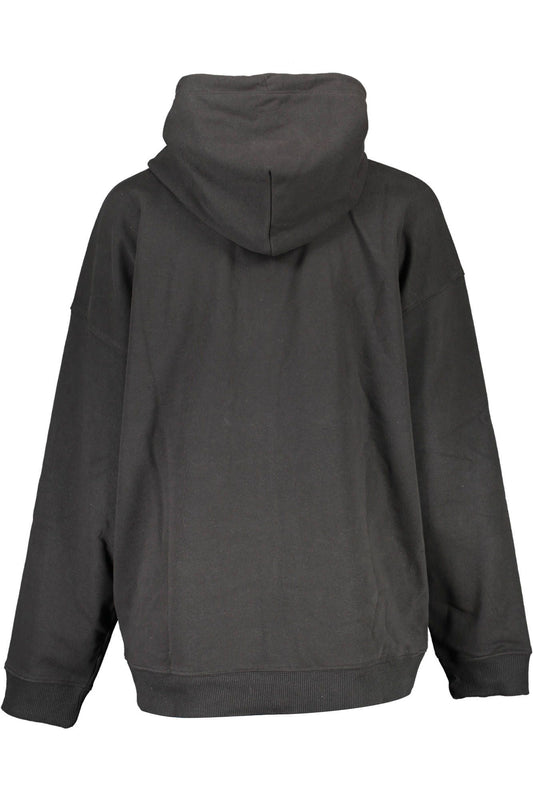 Tommy Hilfiger Elegant Hooded Zip Sweatshirt in Black