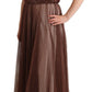 Dolce & Gabbana Elegant Metallic Bronze Long Gown