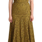 Dolce & Gabbana Elegant Lace Floor-Length Sleeveless Gown