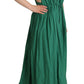 Dolce & Gabbana Elegant Deep Green Sleeveless A-Line Dress