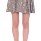 Comeforbreakfast Chic Gray Pleated Mini Skirt