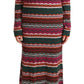 Missoni Multicolor Striped Long Sleeve Sheath Dress