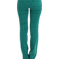 Costume National Chic Green Straight Leg Jeans for Sophisticated Style