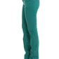 Costume National Chic Green Straight Leg Jeans for Sophisticated Style