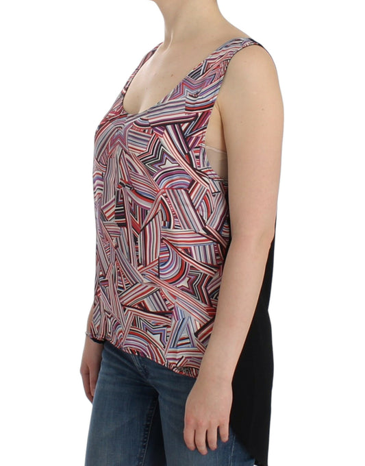 Costume National Chic Multicolor Sleeveless Top