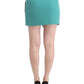Costume National Chic Wraparound Mini Skirt in Blue