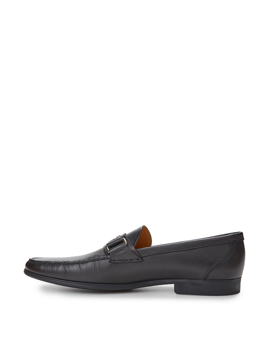 Bally Elegant Black Leather Loafers for Men