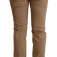 Jacob Cohen Elegant Brown Mid Waist Skinny Pants