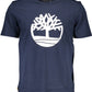 Timberland Organic Cotton Blue Tee with Signature Print