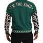 Dolce & Gabbana Regal Crewneck Pullover Sweater - Black & Green