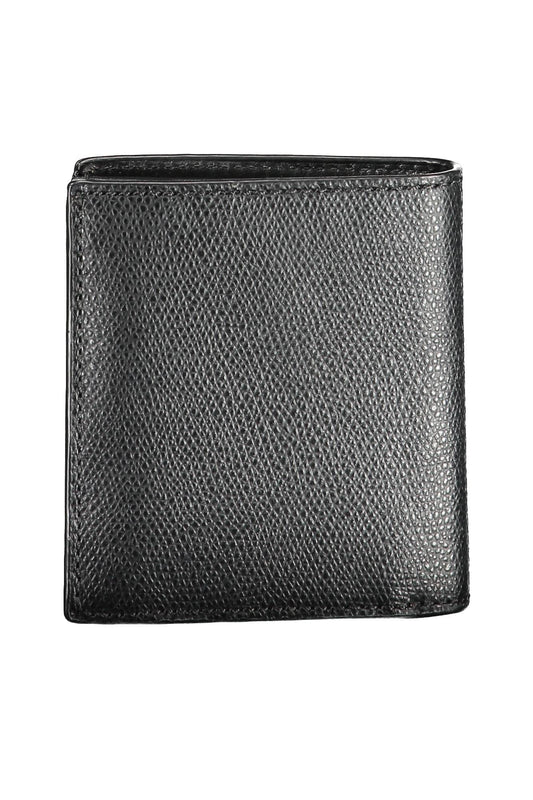 Tommy Hilfiger Elegant Black Leather Bifold Wallet