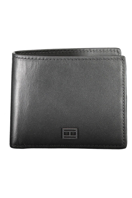 Tommy Hilfiger Elegant Black Leather Bi-Fold Wallet