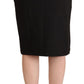 GF Ferre Chic Black Pencil Skirt Knee Length