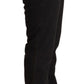 Just Cavalli Sleek Mid-Waist Slim Fit Black Jeans