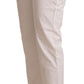 L'Autre Chose Chic White Mid Waist Skinny Cropped Jeans