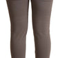 John Galliano Chic Gray Mid Waist Skinny Pants for Sophisticated Style