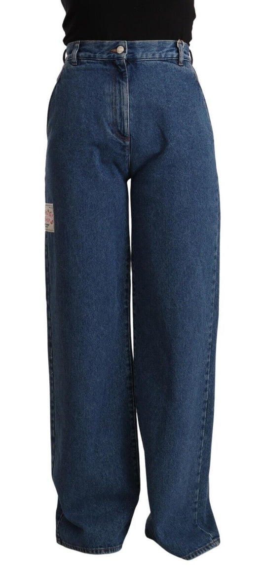 GCDS Chic High-Waist Boot Cut Denim