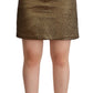 Boutique Moschino Elegant High-Waisted Gold-Black Skirt