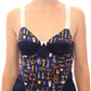 Dolce & Gabbana Blue Sailor Motif Stretch Tank Top