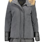 Yes Zee Elegant Long-Sleeve Down Jacket with Removable Fur Hood