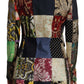 Dolce & Gabbana Multicolor Double-Breasted Patchwork Jacquard Blazer Jacket