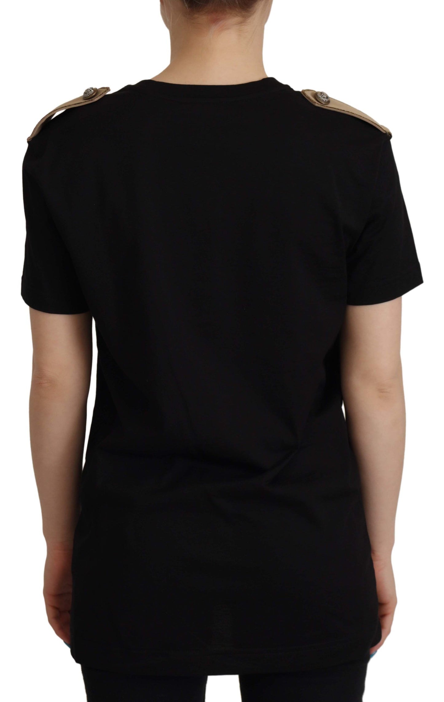 Dolce & Gabbana Chic Black Logo Cotton Tee for Women