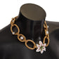 Dolce & Gabbana Elegant Gold Lilly Flower Pendant Necklace