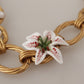 Dolce & Gabbana Elegant Gold Lilly Flower Pendant Necklace