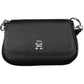 Tommy Hilfiger Elegant Black Shoulder Bag with Logo Clasp