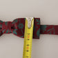 Dolce & Gabbana Elegant Maroon Patterned Bow Tie