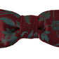 Dolce & Gabbana Elegant Maroon Patterned Bow Tie