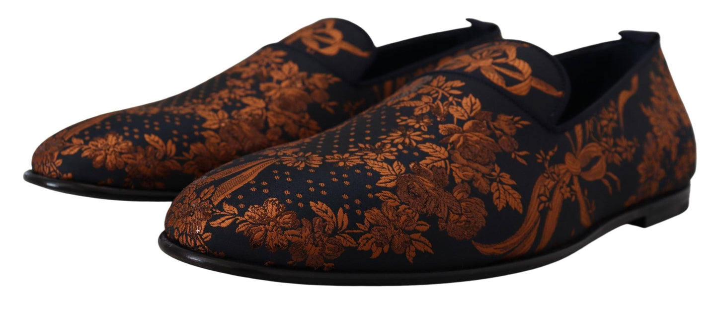 Dolce & Gabbana Elegant Floral Slip-On Loafers