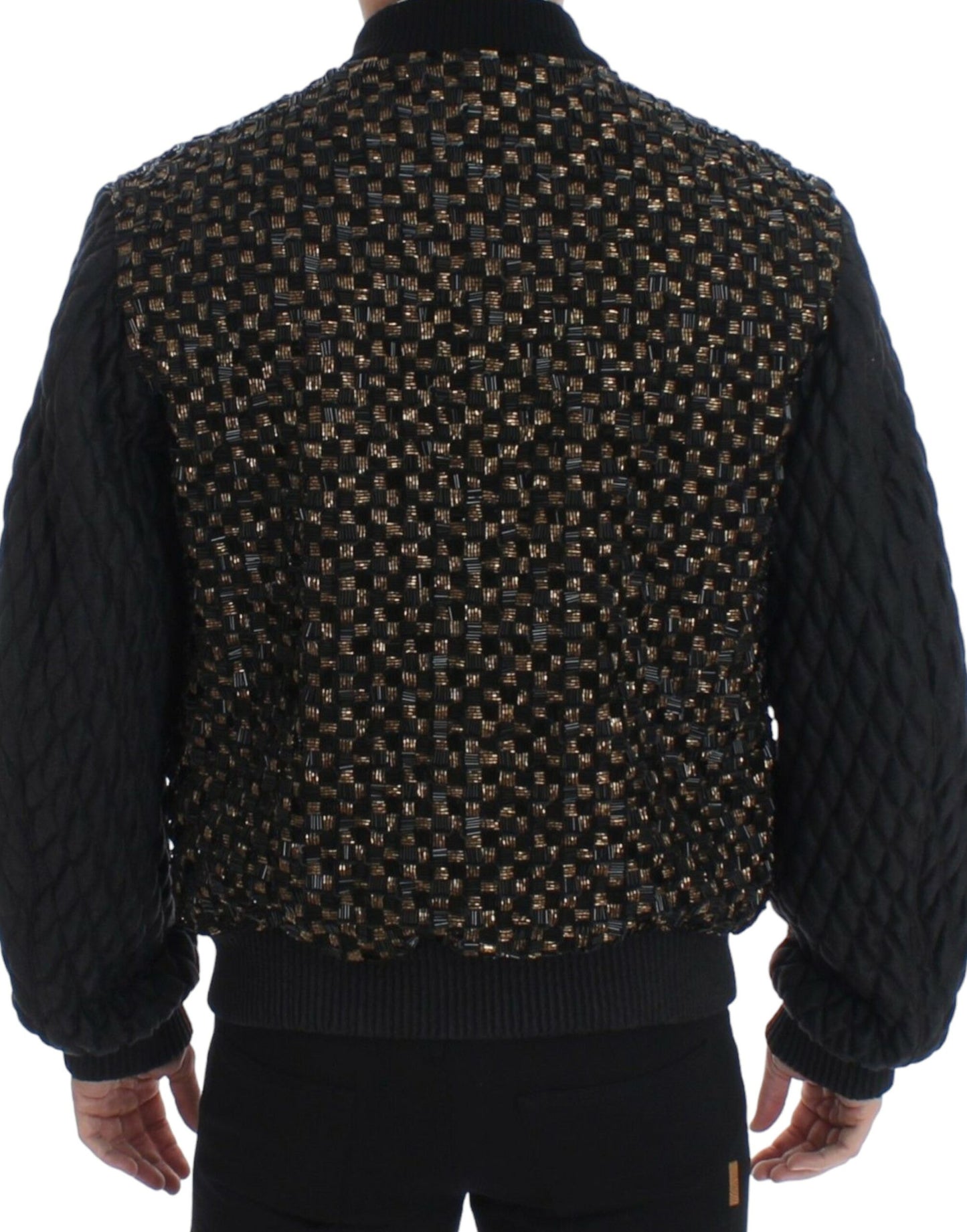 Dolce & Gabbana Elegant Black Sequined Designer Jacket