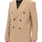 Dolce & Gabbana Elegant Beige Formal Wool Coat