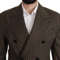 Dolce & Gabbana Multicolor Striped Double Breasted Blazer