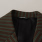 Dolce & Gabbana Multicolor Striped Double Breasted Blazer