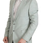 Dolce & Gabbana Elegant Mint Green Silk-Cashmere Blazer