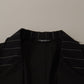 Dolce & Gabbana Elegant Black Cotton-Wool Blend Blazer Jacket