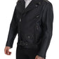 Dolce & Gabbana Elegant Black Leather Biker Jacket