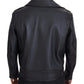 Dolce & Gabbana Elegant Black Leather Biker Jacket