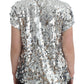 Dolce & Gabbana Enchanted Sicily Sequined Evening Blouse