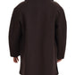 Dolce & Gabbana Elegant Dark Brown Shearling Coat Jacket