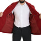 Dolce & Gabbana Elegant Red Double Breasted Wool Jacket