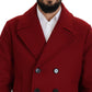 Dolce & Gabbana Elegant Red Double Breasted Wool Jacket