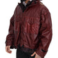 Dolce & Gabbana Elegant Bordeaux Full Zip Hooded Jacket