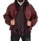 Dolce & Gabbana Elegant Bordeaux Full Zip Hooded Jacket